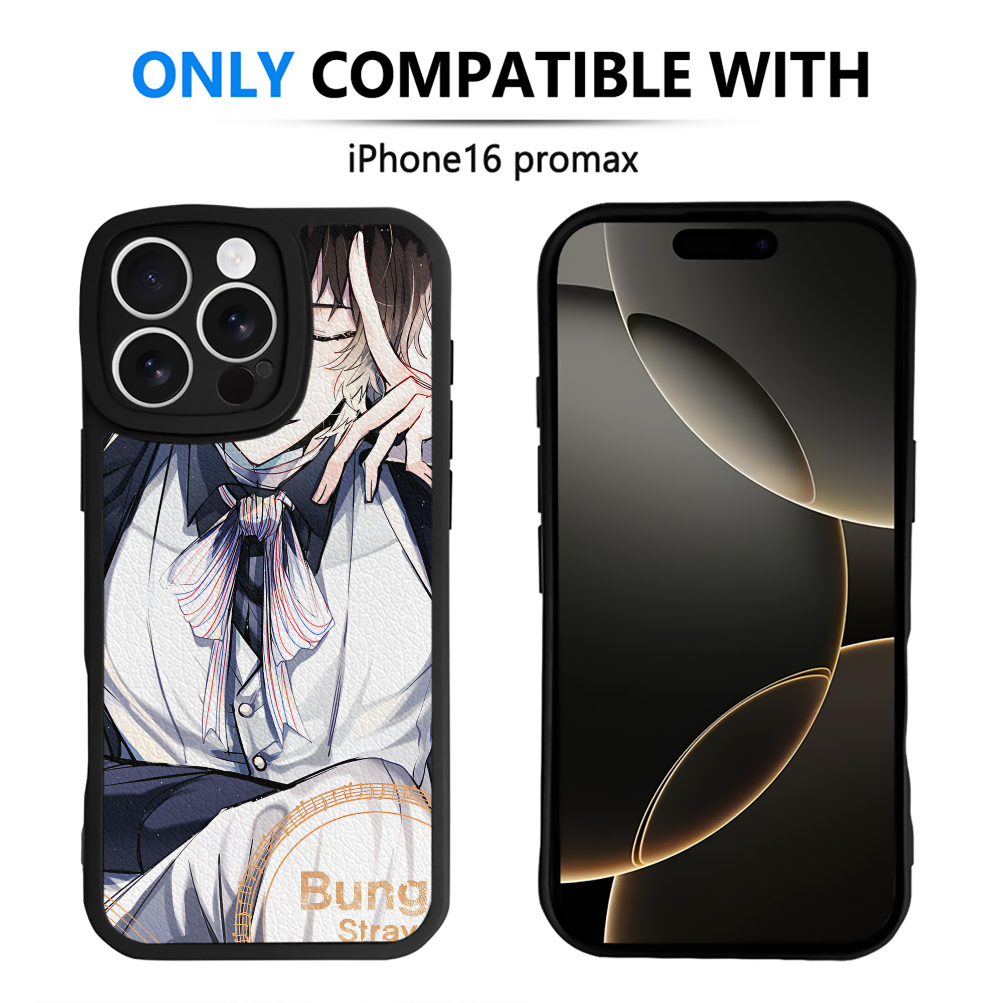 （画像用） 文豪ストレイドッグス Bungo Stray Dogs 【iPhone 16シリーズ対応】シリコンスマホケース（レザー調） 材質：シリコン